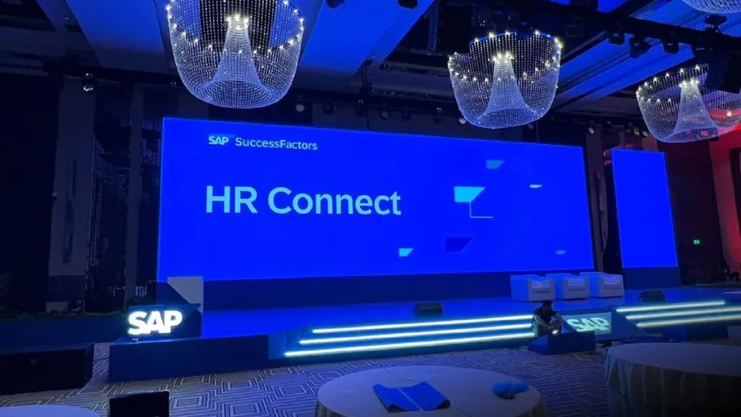 Corporate event stage and AV production in Bahrain